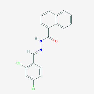 molecular formula C18H12Cl2N2O B5540815 N'-(2,4-二氯苄亚胺)-1-萘酰肼 