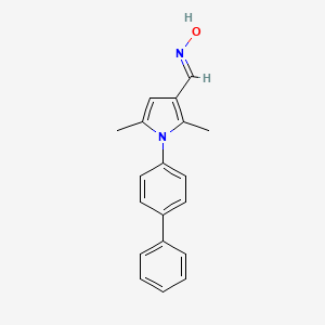 molecular formula C19H18N2O B5540817 1-(4-联苯基)-2,5-二甲基-1H-吡咯-3-甲醛肟 