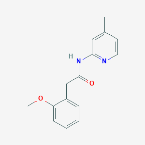 molecular formula C15H16N2O2 B5540831 2-(2-methoxyphenyl)-N-(4-methyl-2-pyridinyl)acetamide 