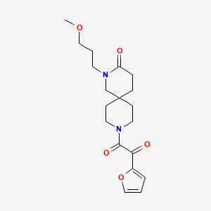 molecular formula C19H26N2O5 B5540833 9-[2-furyl(oxo)acetyl]-2-(3-methoxypropyl)-2,9-diazaspiro[5.5]undecan-3-one 