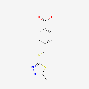 methyl 4-{[(5-methyl-1,3,4-thiadiazol-2-yl)thio]methyl}benzoate