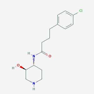4-(4-chlorophenyl)-N-[rel-(3R,4R)-3-hydroxy-4-piperidinyl]butanamide hydrochloride