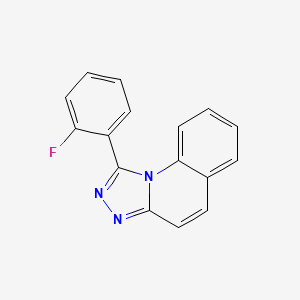 molecular formula C16H10FN3 B5540886 1-(2-fluorophenyl)[1,2,4]triazolo[4,3-a]quinoline 