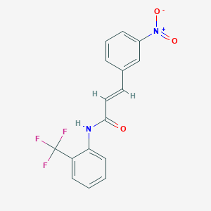molecular formula C16H11F3N2O3 B5540900 3-(3-nitrophenyl)-N-[2-(trifluoromethyl)phenyl]acrylamide 