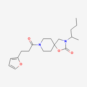 8-[3-(2-furyl)propanoyl]-3-(1-methylbutyl)-1-oxa-3,8-diazaspiro[4.5]decan-2-one