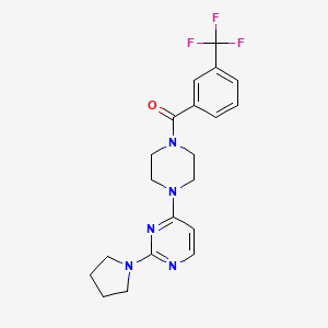 2-(1-pyrrolidinyl)-4-{4-[3-(trifluoromethyl)benzoyl]-1-piperazinyl}pyrimidine