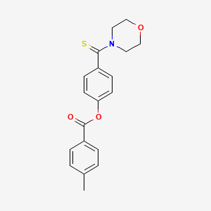 4-(4-morpholinylcarbonothioyl)phenyl 4-methylbenzoate