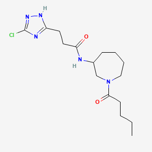 3-(3-chloro-1H-1,2,4-triazol-5-yl)-N-(1-pentanoylazepan-3-yl)propanamide