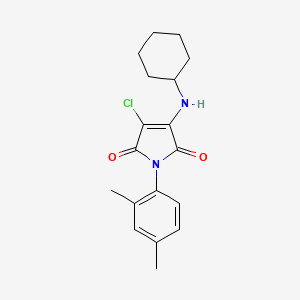 3-chloro-4-(cyclohexylamino)-1-(2,4-dimethylphenyl)-1H-pyrrole-2,5-dione