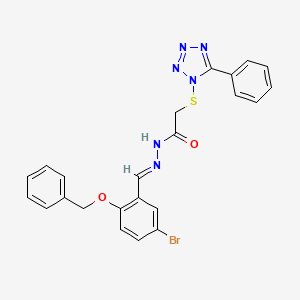 N'-[2-(benzyloxy)-5-bromobenzylidene]-2-[(5-phenyl-1H-tetrazol-1-yl)thio]acetohydrazide