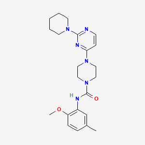 N-(2-methoxy-5-methylphenyl)-4-[2-(1-piperidinyl)-4-pyrimidinyl]-1-piperazinecarboxamide