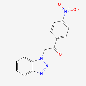 molecular formula C14H10N4O3 B5541047 2-(1H-1,2,3-苯并三唑-1-基)-1-(4-硝基苯基)乙酮 CAS No. 5272-13-9