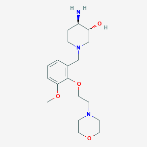 (3R*,4R*)-4-amino-1-[3-methoxy-2-(2-morpholin-4-ylethoxy)benzyl]piperidin-3-ol