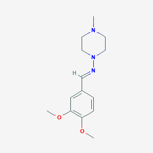 N-(3,4-dimethoxybenzylidene)-4-methyl-1-piperazinamine