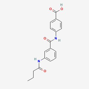 4-{[3-(butyrylamino)benzoyl]amino}benzoic acid