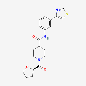 1-[(2R)-tetrahydrofuran-2-ylcarbonyl]-N-[3-(1,3-thiazol-4-yl)phenyl]piperidine-4-carboxamide