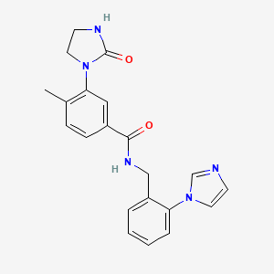 N-[2-(1H-imidazol-1-yl)benzyl]-4-methyl-3-(2-oxo-1-imidazolidinyl)benzamide