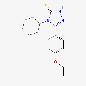 molecular formula C16H21N3OS B5541179 4-cyclohexyl-5-(4-ethoxyphenyl)-2,4-dihydro-3H-1,2,4-triazole-3-thione 