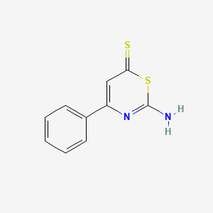 molecular formula C10H8N2S2 B5541186 2-amino-4-phenyl-6H-1,3-thiazine-6-thione CAS No. 52039-28-8