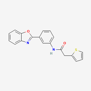 molecular formula C19H14N2O2S B5541203 N-[3-(1,3-benzoxazol-2-yl)phenyl]-2-(2-thienyl)acetamide 