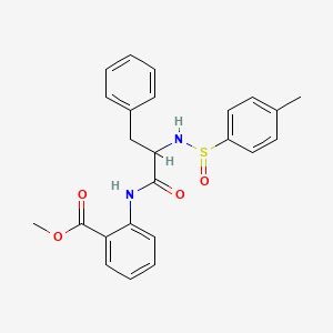 molecular formula C24H24N2O4S B5541224 methyl 2-({N-[(4-methylphenyl)sulfinyl]phenylalanyl}amino)benzoate 