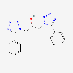 molecular formula C17H16N8O B5541257 1,3-bis(5-phenyl-1H-tetrazol-1-yl)-2-propanol 