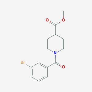 molecular formula C14H16BrNO3 B5541281 1-(3-溴苯甲酰基)-4-哌啶甲酸甲酯 CAS No. 6600-14-2