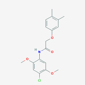 molecular formula C18H20ClNO4 B5541291 N-(4-chloro-2,5-dimethoxyphenyl)-2-(3,4-dimethylphenoxy)acetamide 
