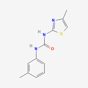 molecular formula C12H13N3OS B5541296 N-(3-methylphenyl)-N'-(4-methyl-1,3-thiazol-2-yl)urea 