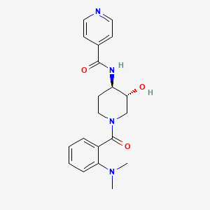 molecular formula C20H24N4O3 B5541332 N-{(3R*,4R*)-1-[2-(二甲氨基)苯甲酰基]-3-羟基哌啶-4-基}异烟酰胺 