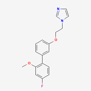 molecular formula C18H17FN2O2 B5541345 1-{2-[(4'-氟-2'-甲氧基联苯-3-基)氧基]乙基}-1H-咪唑 
