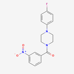 molecular formula C17H16FN3O3 B5541359 1-(4-fluorophenyl)-4-(3-nitrobenzoyl)piperazine 