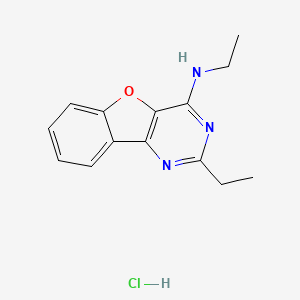 molecular formula C14H16ClN3O B5541376 N,2-diethyl[1]benzofuro[3,2-d]pyrimidin-4-amine hydrochloride 