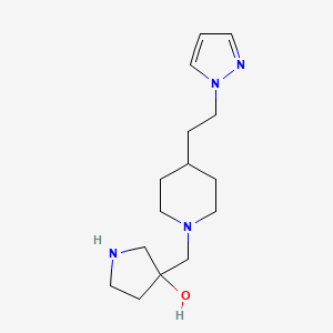 3-({4-[2-(1H-pyrazol-1-yl)ethyl]-1-piperidinyl}methyl)-3-pyrrolidinol dihydrochloride