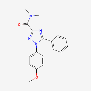 molecular formula C18H18N4O2 B5541427 1-(4-甲氧基苯基)-N,N-二甲基-5-苯基-1H-1,2,4-三唑-3-甲酰胺 