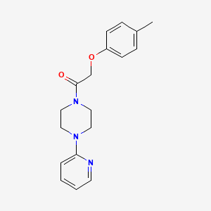 molecular formula C18H21N3O2 B5541450 1-[(4-甲基苯氧基)乙酰]-4-(2-吡啶基)哌嗪 