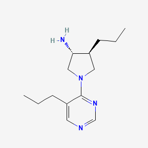 molecular formula C14H24N4 B5541484 rel-(3R,4S)-4-propyl-1-(5-propyl-4-pyrimidinyl)-3-pyrrolidinamine dihydrochloride 