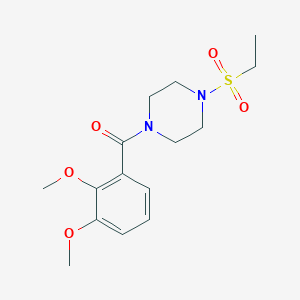 molecular formula C15H22N2O5S B5541490 1-(2,3-dimethoxybenzoyl)-4-(ethylsulfonyl)piperazine 