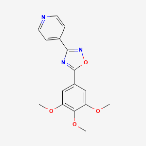 4-[5-(3,4,5-trimethoxyphenyl)-1,2,4-oxadiazol-3-yl]pyridine