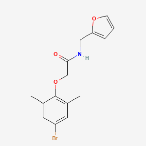 molecular formula C15H16BrNO3 B5541535 2-(4-bromo-2,6-dimethylphenoxy)-N-(2-furylmethyl)acetamide 