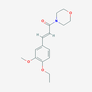 molecular formula C16H21NO4 B5541563 4-[3-(4-乙氧基-3-甲氧基苯基)丙烯酰基]吗啉 