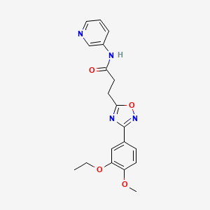molecular formula C19H20N4O4 B5541593 3-[3-(3-乙氧基-4-甲氧基苯基)-1,2,4-恶二唑-5-基]-N-3-吡啶基丙酰胺 