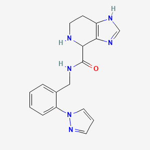 molecular formula C17H18N6O B5541605 N-[2-(1H-pyrazol-1-yl)benzyl]-4,5,6,7-tetrahydro-1H-imidazo[4,5-c]pyridine-4-carboxamide dihydrochloride 