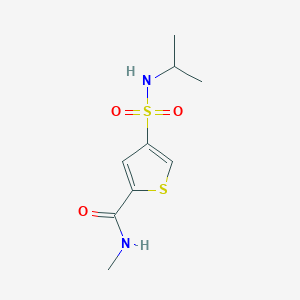 molecular formula C9H14N2O3S2 B5541655 4-[(isopropylamino)sulfonyl]-N-methyl-2-thiophenecarboxamide 