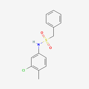 molecular formula C14H14ClNO2S B5541677 N-(3-chloro-4-methylphenyl)-1-phenylmethanesulfonamide 