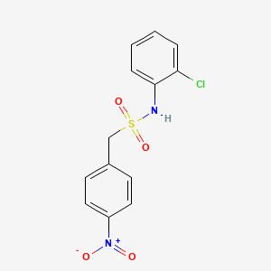 molecular formula C13H11ClN2O4S B5541703 N-(2-chlorophenyl)-1-(4-nitrophenyl)methanesulfonamide 