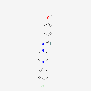 molecular formula C19H22ClN3O B5541715 4-(4-chlorophenyl)-N-(4-ethoxybenzylidene)-1-piperazinamine 