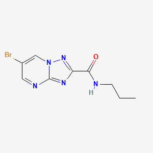 molecular formula C9H10BrN5O B5541731 6-bromo-N-propyl[1,2,4]triazolo[1,5-a]pyrimidine-2-carboxamide 