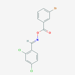 molecular formula C14H8BrCl2NO2 B5541775 2,4-dichlorobenzaldehyde O-(3-bromobenzoyl)oxime 