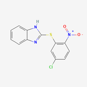molecular formula C13H8ClN3O2S B5541789 2-[(5-氯-2-硝基苯基)硫]-1H-苯并咪唑 